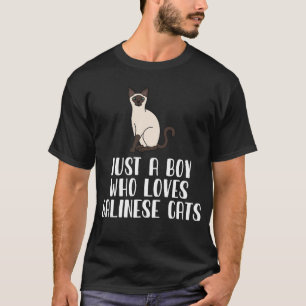 T-shirt Juste Un Garçon Qui Aime Les Chats Balinais