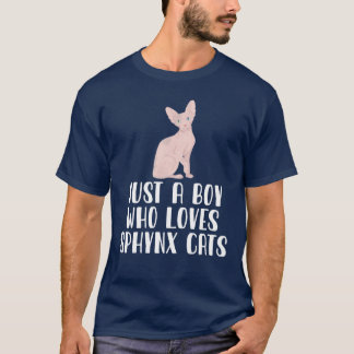 T-shirt Juste Un Garçon Qui Aime Les Chats Sphynx