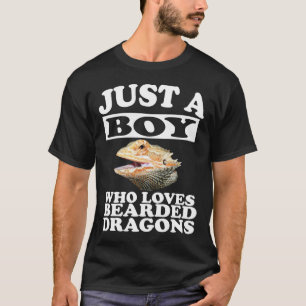 T-shirt Juste un garçon qui aime les dragons barbus
