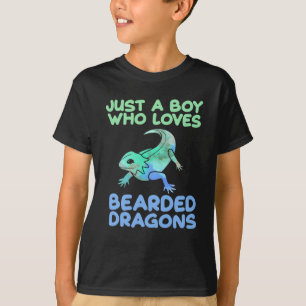T-shirt Juste Un Garçon Qui Aime Les Dragons Lizard À Po