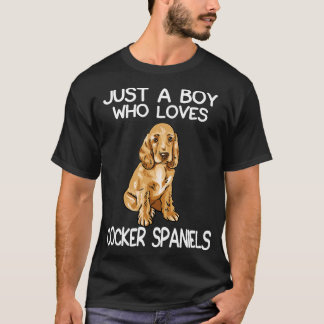 T-shirt Juste Un Garçon Qui Aime Les Espagnols Cocker