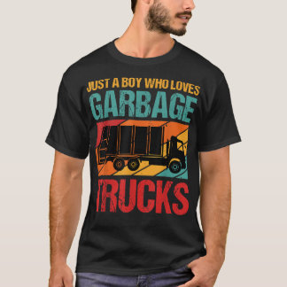 T-shirt Juste Un Garçon Qui Aime Les Garbage Trucks Vêteme