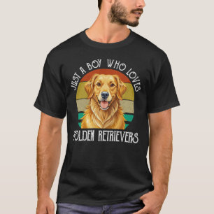 T-shirt Juste Un Garçon Qui Aime Les Golden Retrievers