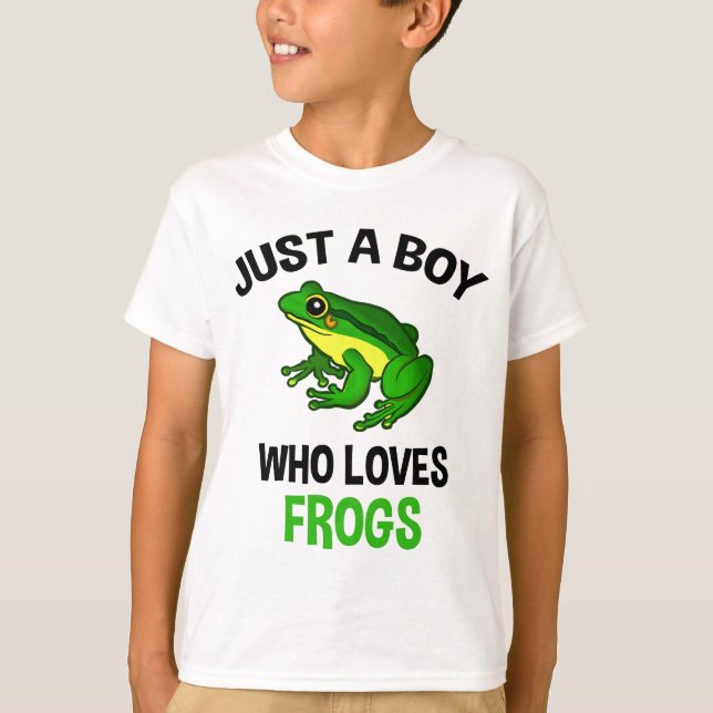 T-shirt Juste un garçon qui aime les grenouilles (Devant)
