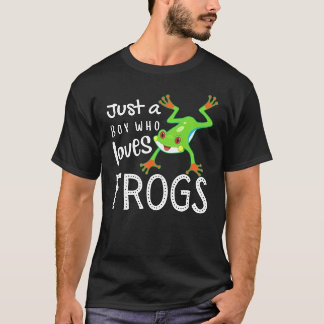 T-shirt Juste un garçon qui aime les grenouilles drôle ani (Devant)