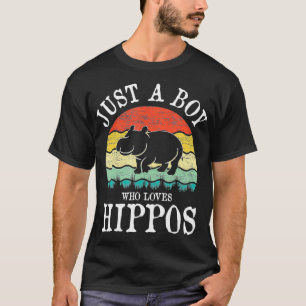 T-shirt Juste Un Garçon Qui Aime Les Hippopotames