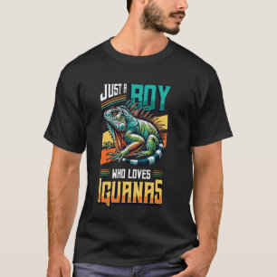 T-shirt Juste Un Garçon Qui Aime Les Iguanes Lézard
