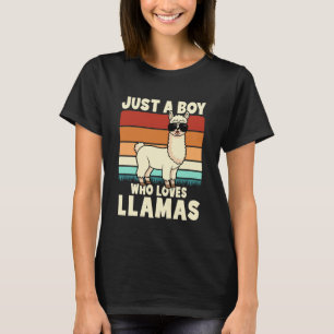 T-shirt Juste un garçon qui aime les lamas drôle lamas gar