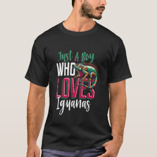 T-shirt Juste un garçon qui aime les lézards iguanes