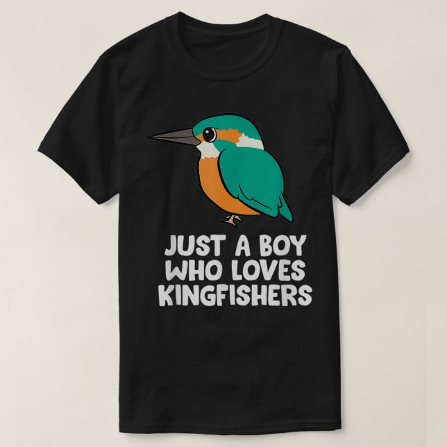 T-shirt Juste un garçon qui aime les martins-pêcheurs mign (Design devant)