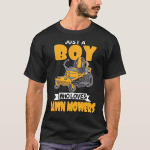 T-shirt Juste Un Garçon Qui Aime Les Mowers De Pelouse Jar