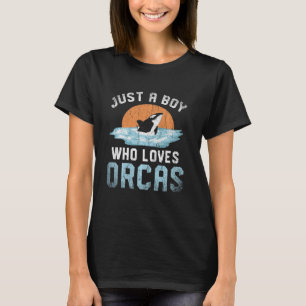 T-shirt Juste Un Garçon Qui Aime Les Orques Océan Animal T