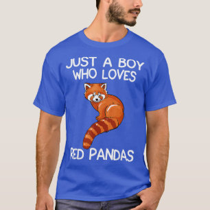 T-shirt Juste Un Garçon Qui Aime Les Pandas Rouges