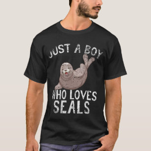 T-shirt Juste un garçon qui aime les phoques