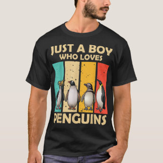 T-shirt Juste Un Garçon Qui Aime Les Pingouins Mignons Pin