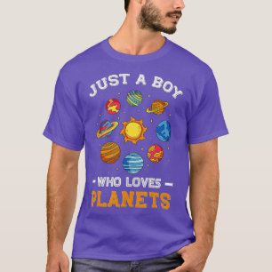 T-shirt Juste un garçon qui aime les planètes la science s
