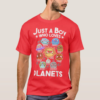 T-shirt Juste un garçon qui aime les planètesSpace Solar S