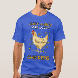 T-shirt Juste un garçon qui aime les poulets 1