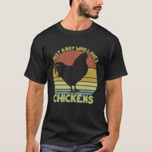 T-shirt Juste un garçon qui aime les poulets  Farmer Chick