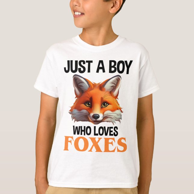 T-shirt Juste Un Garçon Qui Aime Les Renards (Devant)
