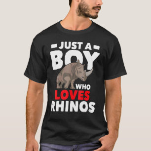T-shirt Juste un garçon qui aime les Rhinos Rhinoceros en 