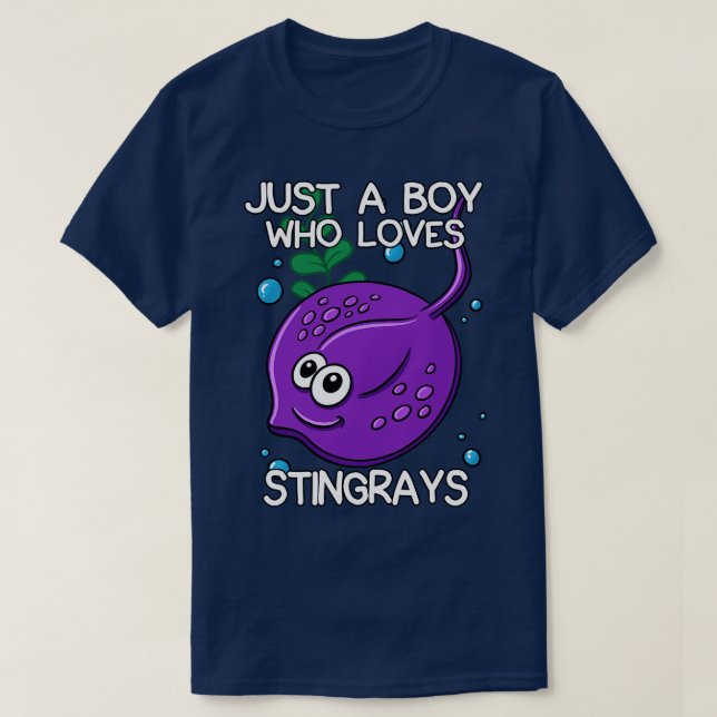 T-shirt Juste Un Garçon Qui Aime Les Stingrays 2 (Design devant)