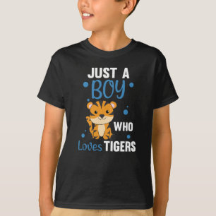 T-shirt Juste un garçon qui aime les tigres doux animaux t