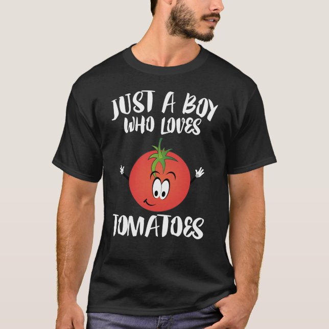 T-shirt Juste un garçon qui aime les tomates (Devant)