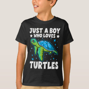 T-shirt Juste Un Garçon Qui Aime Les Tortues Lover Dons Me