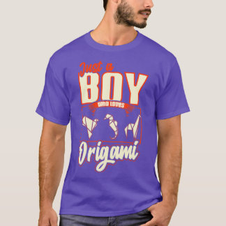 T-shirt Juste Un Garçon Qui Aime L'Origami