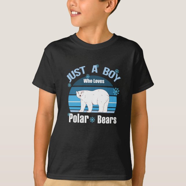 T-shirt Juste Un garçon qui aime l'ours polaire  (Devant)