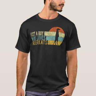 T-shirt Juste un garçon qui aime Meerkats Meerkat Retro