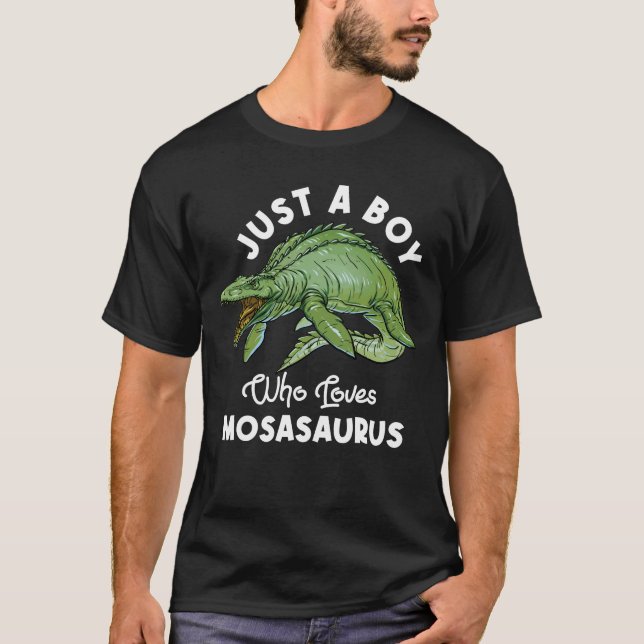 T-shirt Juste Un Garçon Qui Aime Mosasaurus Dinosaur (Devant)