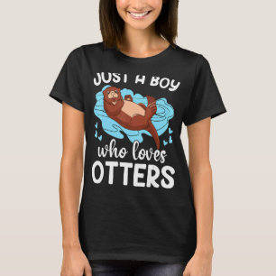 T-shirt Juste Un Garçon Qui Aime Otter Sea Wild Amoureux d