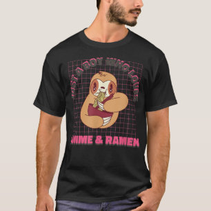 T-shirt Juste un garçon qui aime Ramen Anime Sloth Kawaii 