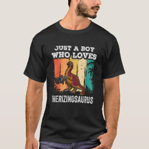 T-shirt Juste Un Garçon Qui Aime Therizinosaurus Dinosaure