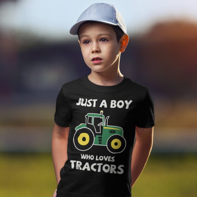 T-shirt Juste un garçon qui aime Tracteurs Farm Boys T-Shi (Créateur téléchargé)