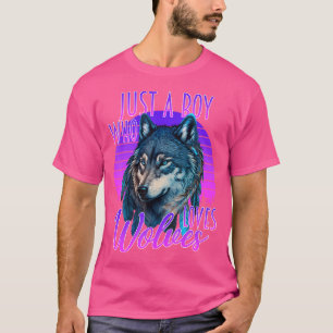 T-shirt Juste un garçon qui aime Wolves Wolf Blue Galaxy S