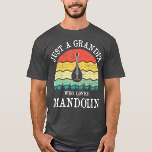 T-shirt Juste Un Grand-Père Qui Aime La Mandoline