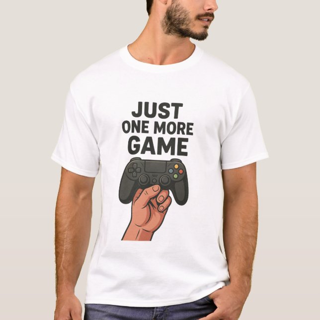 T-shirt 🎮 Juste Un Jeu De Plus - Art De Contrôleur De Jeu (Devant)