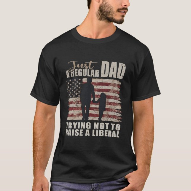 T-shirt Juste Un Père Et Une Fille Régulières Essayant De  (Devant)