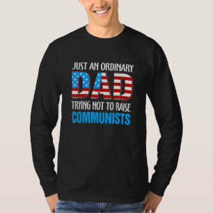 T-shirt Juste Un Père Ordinaire Essayant De Ne Pas Élever