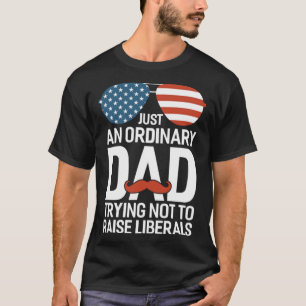 T-shirt Juste Un Père Ordinaire Essayant De Ne Pas Élever 