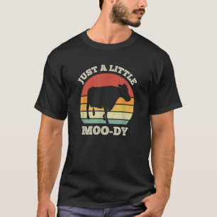 T-shirt Juste Un Petit Moo De Vache Rétro Fermier Drôle
