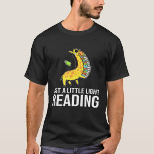 T-shirt Juste Un Peu Léger Lire La Girafe Avec Livres Pou