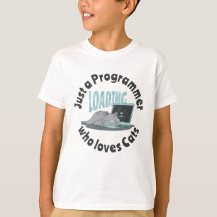 T-shirt Juste un programmeur qui aime les chats