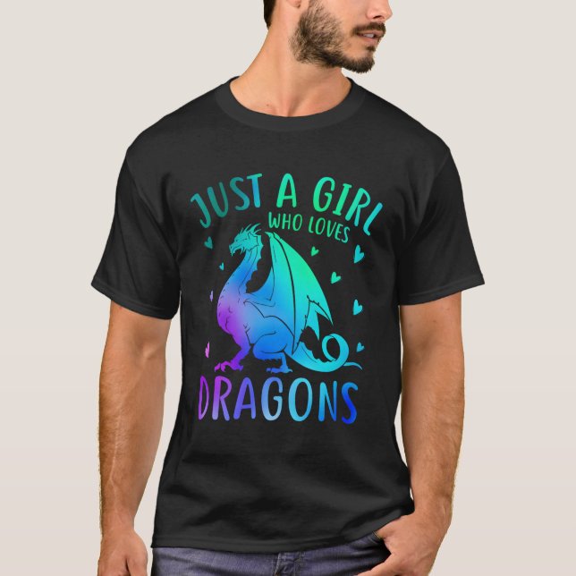 T-shirt Juste Un Qui Aime Les Dragons Et (Devant)