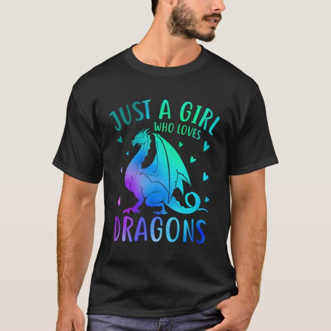 T-shirt Juste Un Qui Aime Les Dragons Et (Devant)