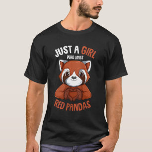 T-shirt Juste un qui aime les pandas rouges