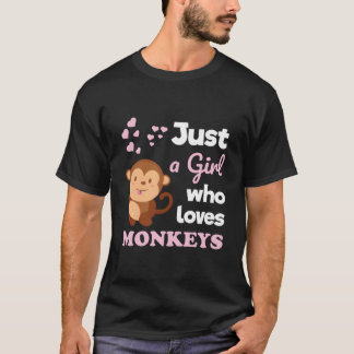 T-shirt Juste un qui aime les singes